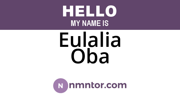 Eulalia Oba