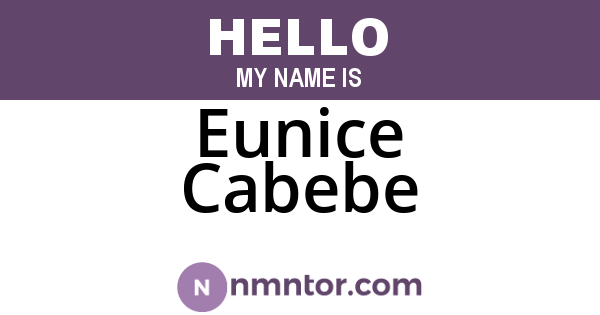 Eunice Cabebe