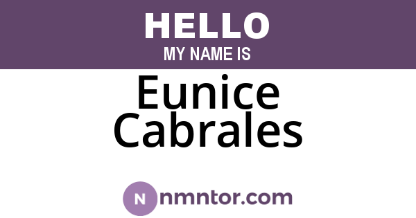 Eunice Cabrales