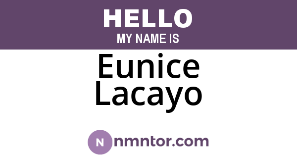 Eunice Lacayo