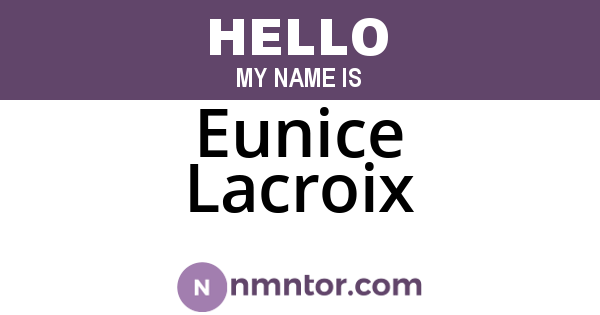 Eunice Lacroix