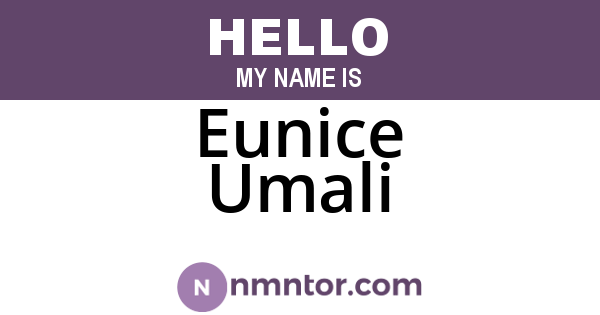 Eunice Umali