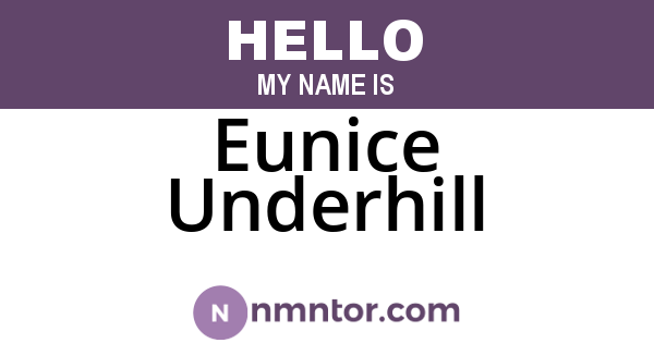 Eunice Underhill