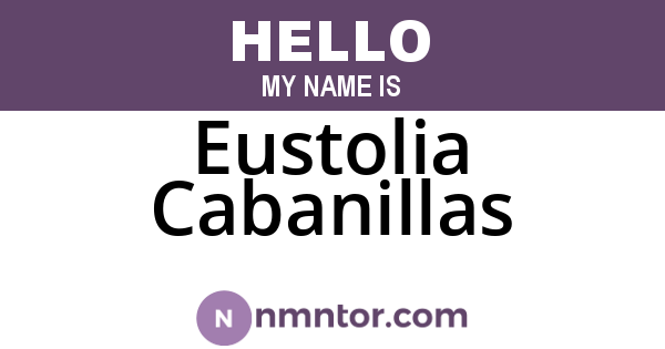 Eustolia Cabanillas