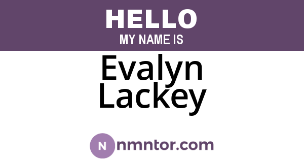 Evalyn Lackey