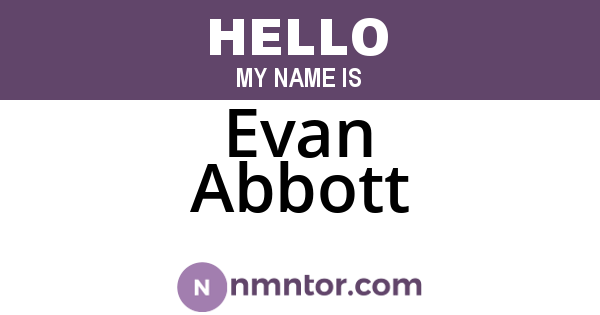 Evan Abbott