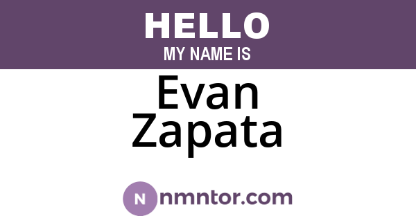 Evan Zapata