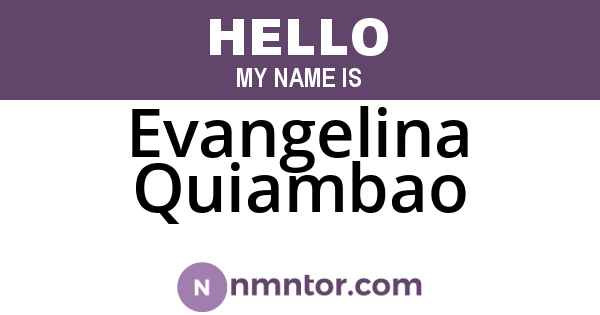 Evangelina Quiambao