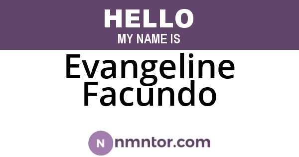 Evangeline Facundo