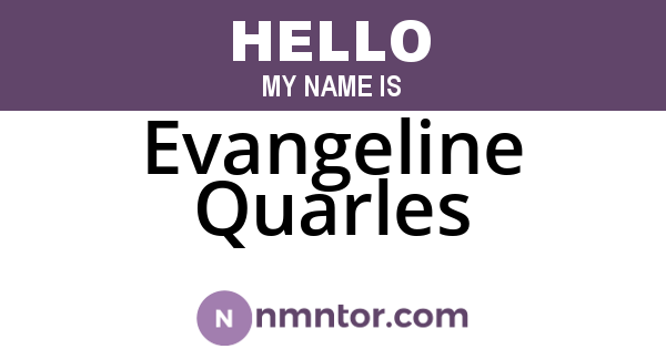 Evangeline Quarles