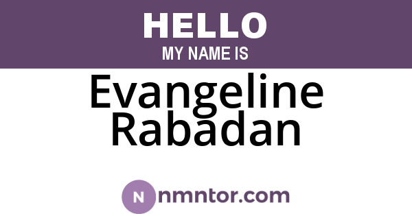 Evangeline Rabadan