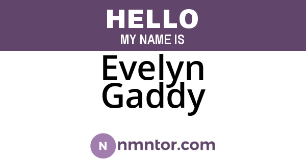Evelyn Gaddy