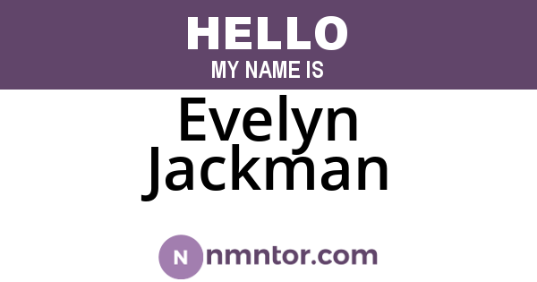 Evelyn Jackman