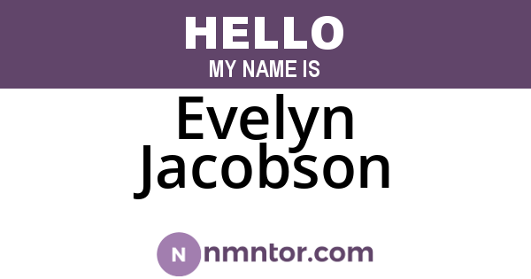 Evelyn Jacobson