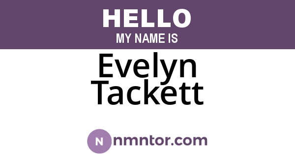Evelyn Tackett