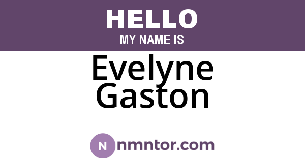 Evelyne Gaston