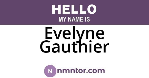 Evelyne Gauthier