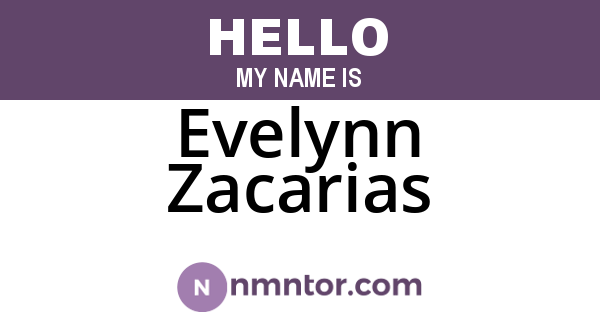 Evelynn Zacarias