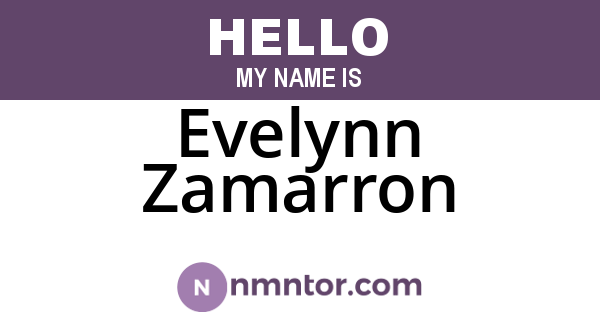 Evelynn Zamarron