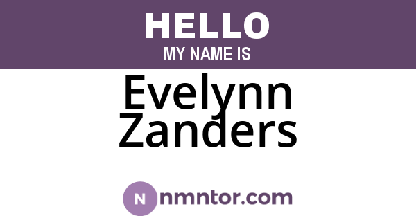 Evelynn Zanders