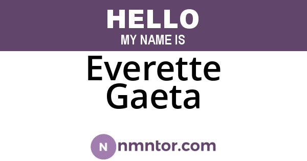Everette Gaeta