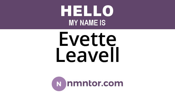 Evette Leavell