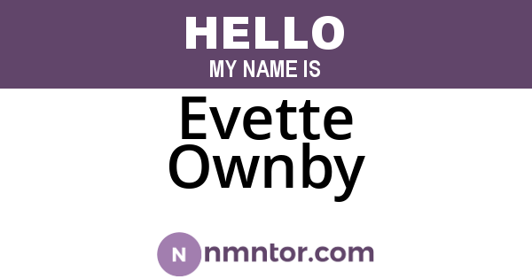Evette Ownby