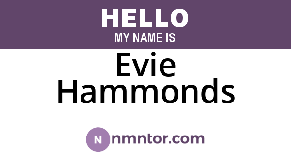 Evie Hammonds