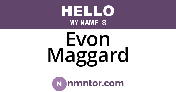 Evon Maggard