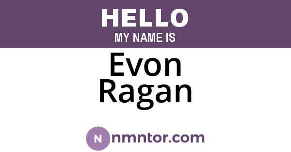 Evon Ragan
