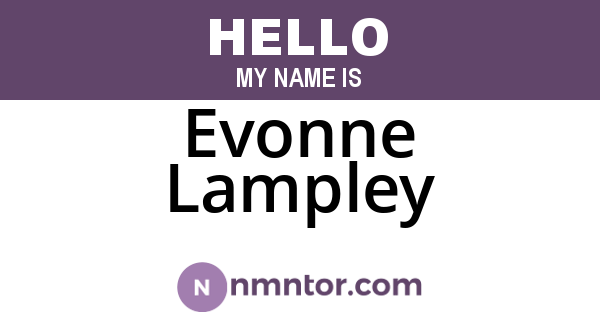 Evonne Lampley