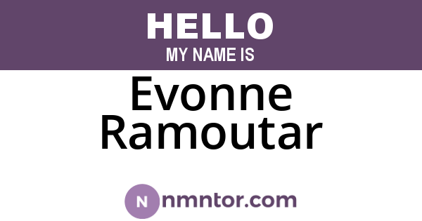 Evonne Ramoutar