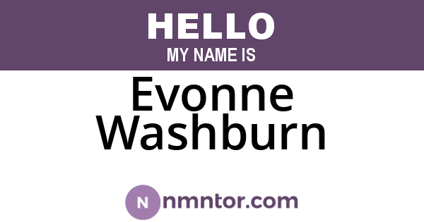 Evonne Washburn