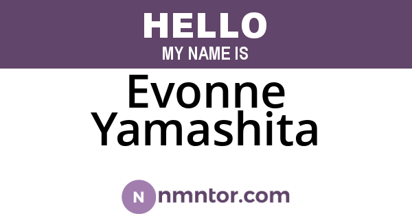 Evonne Yamashita