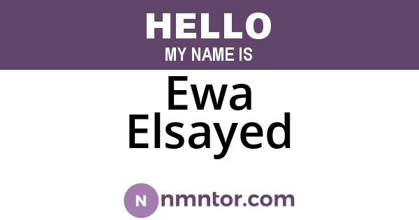 Ewa Elsayed