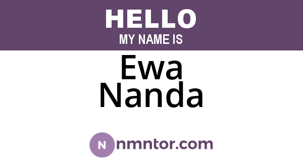Ewa Nanda
