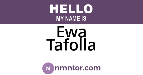 Ewa Tafolla