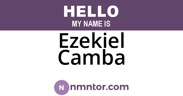Ezekiel Camba