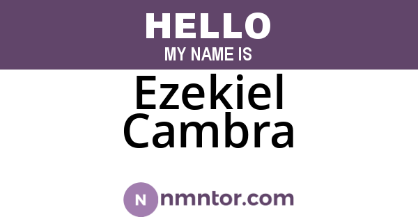 Ezekiel Cambra