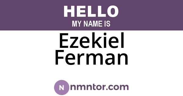 Ezekiel Ferman