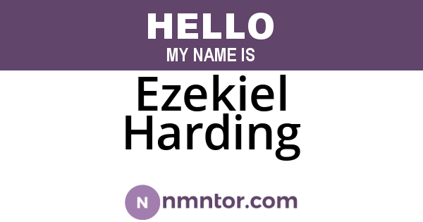 Ezekiel Harding