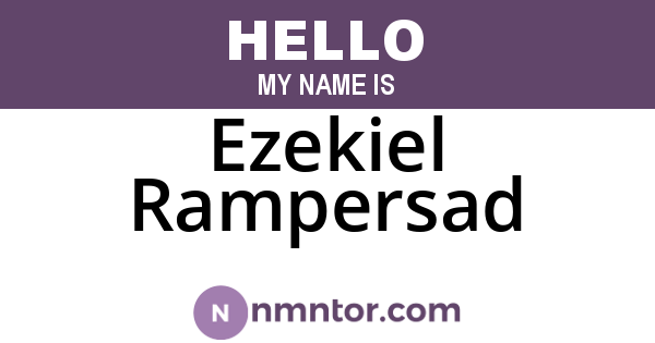 Ezekiel Rampersad