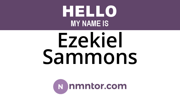 Ezekiel Sammons