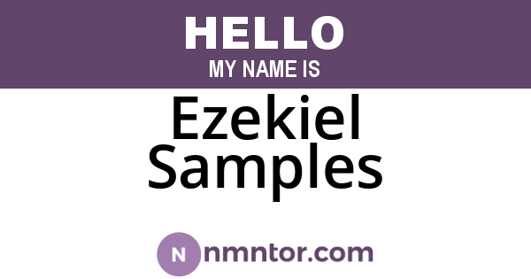 Ezekiel Samples