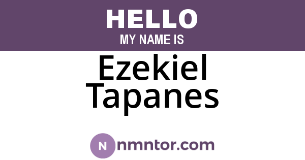 Ezekiel Tapanes
