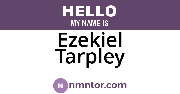 Ezekiel Tarpley