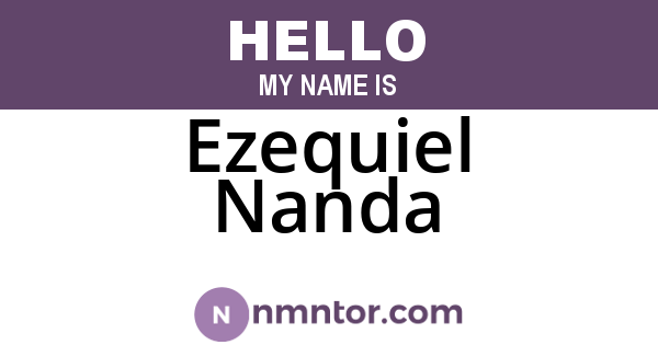 Ezequiel Nanda