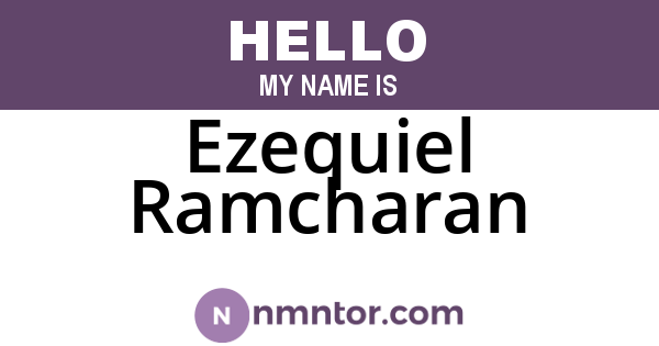 Ezequiel Ramcharan