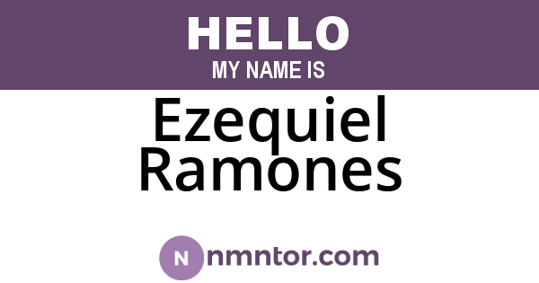 Ezequiel Ramones