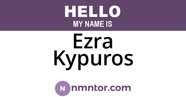 Ezra Kypuros